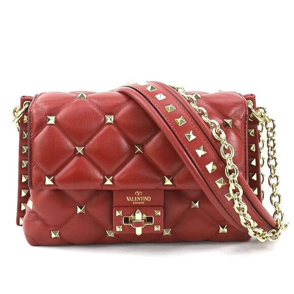VALENTINO GARAVANI Gold Leather Shoulder Bag - Picture 1 of 5